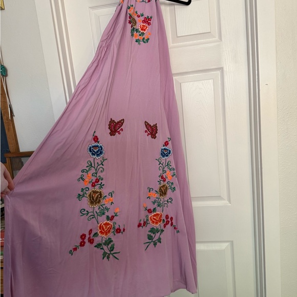 Vanessa Mooney The Fauna Embroidered Halter Dress - Picture 3 of 4